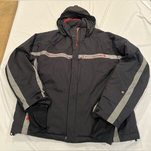 Killy Black Ski Jacket Hoodie Pockets Men XL